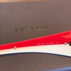 Authentic PRADA SPR 54G 5AV-5D1   115 Red White Smoke Lens Sunglasses s_wp_690781de3509d19b6d7925d7.webp main image 4